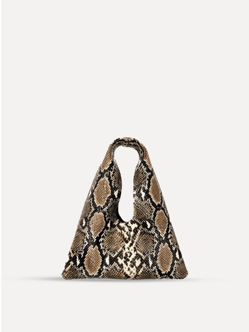 Streets Ahead Mila Mini Bag- Snake-Print Triangle Tote